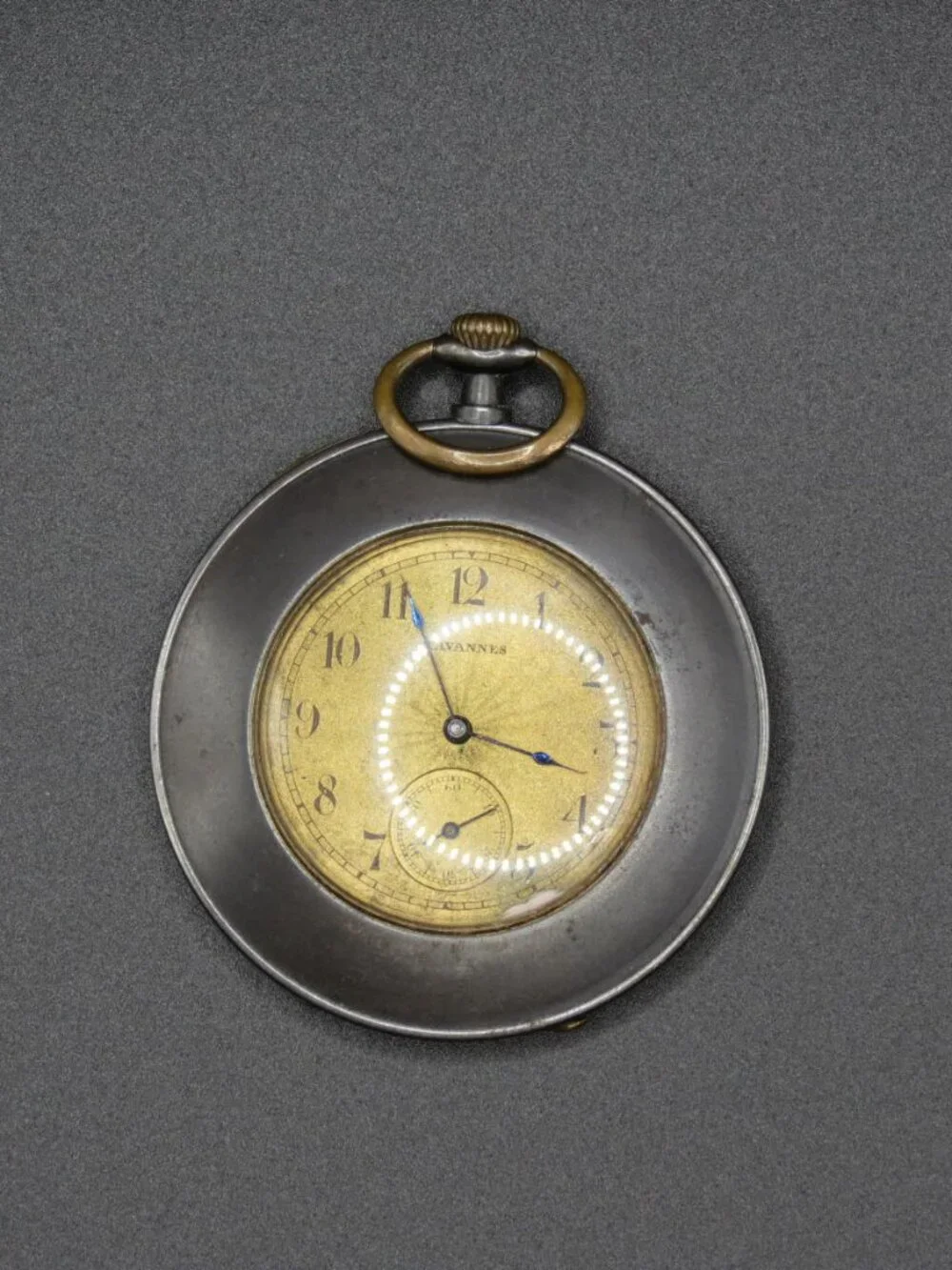 Antique Tavannes Pocket Watch 1910-1930 Sunburst Face Non-Working
